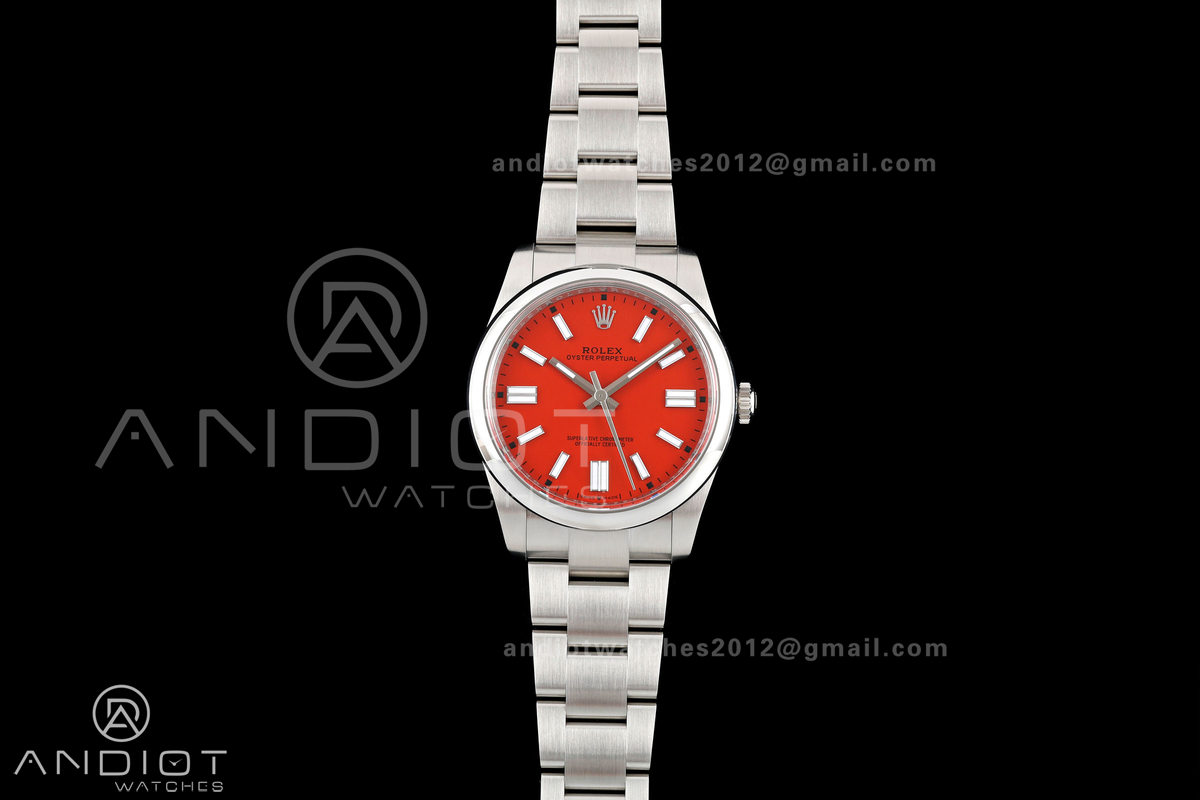 Oyster Perpetual 124300 41mm Clean Plus 1:1 Best Edition 904L Steel Red Dial DD3230
